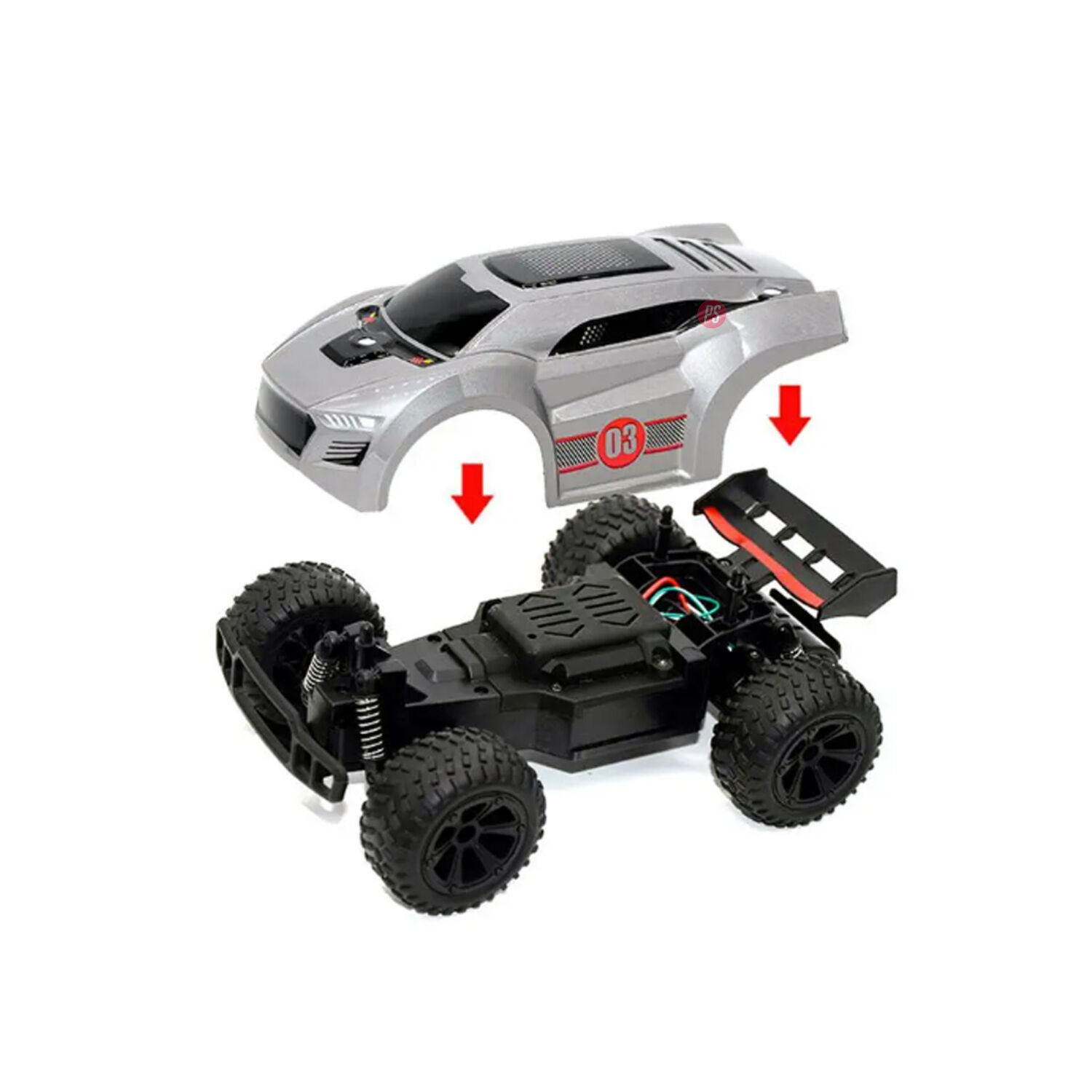 Auto De Carrera Juguete Rc 2.4g Con Luces Led - Ps image number 2.0