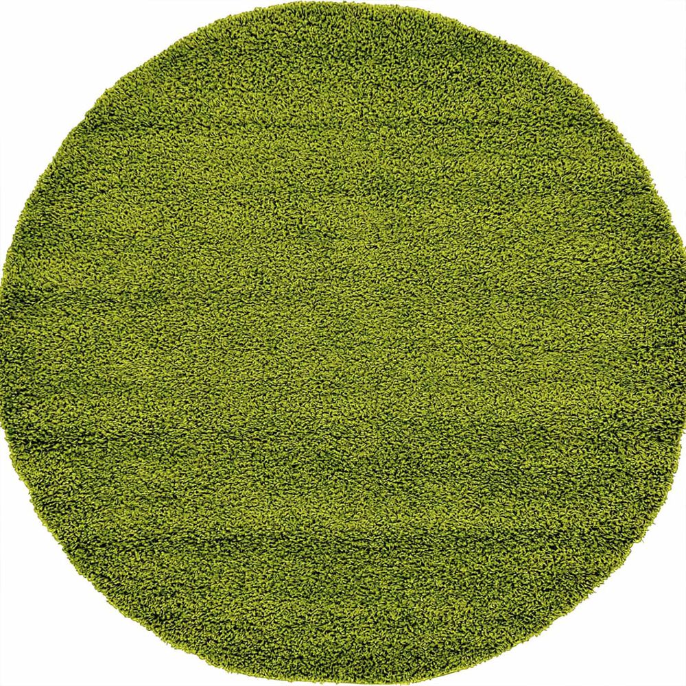 Alfombra Shaggy De Polipropileno Redonda 190cm Barcelona - Verde image number 1.0