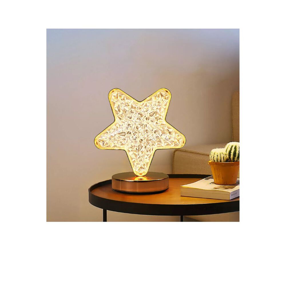 Lampara De Mesa Recargable Usb Con Forma De Estrella image number 1.0
