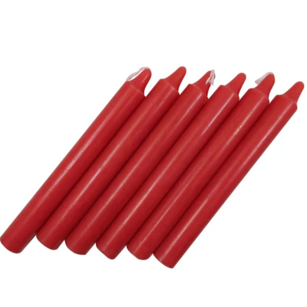 Pack De 6 Velas Rojas De 20 Cm image number 0.0