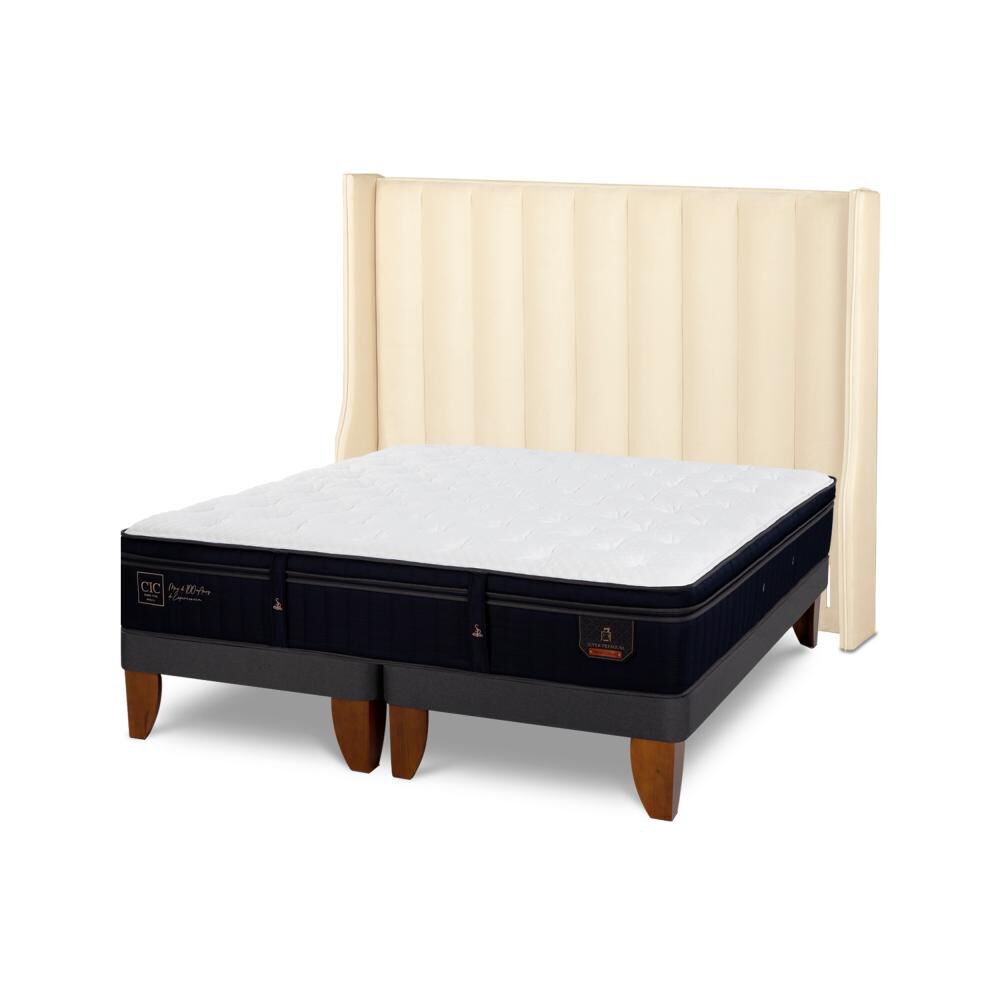 Cama Europea Cic Super Premium / King / Base Dividida + Respaldo image number 5.0