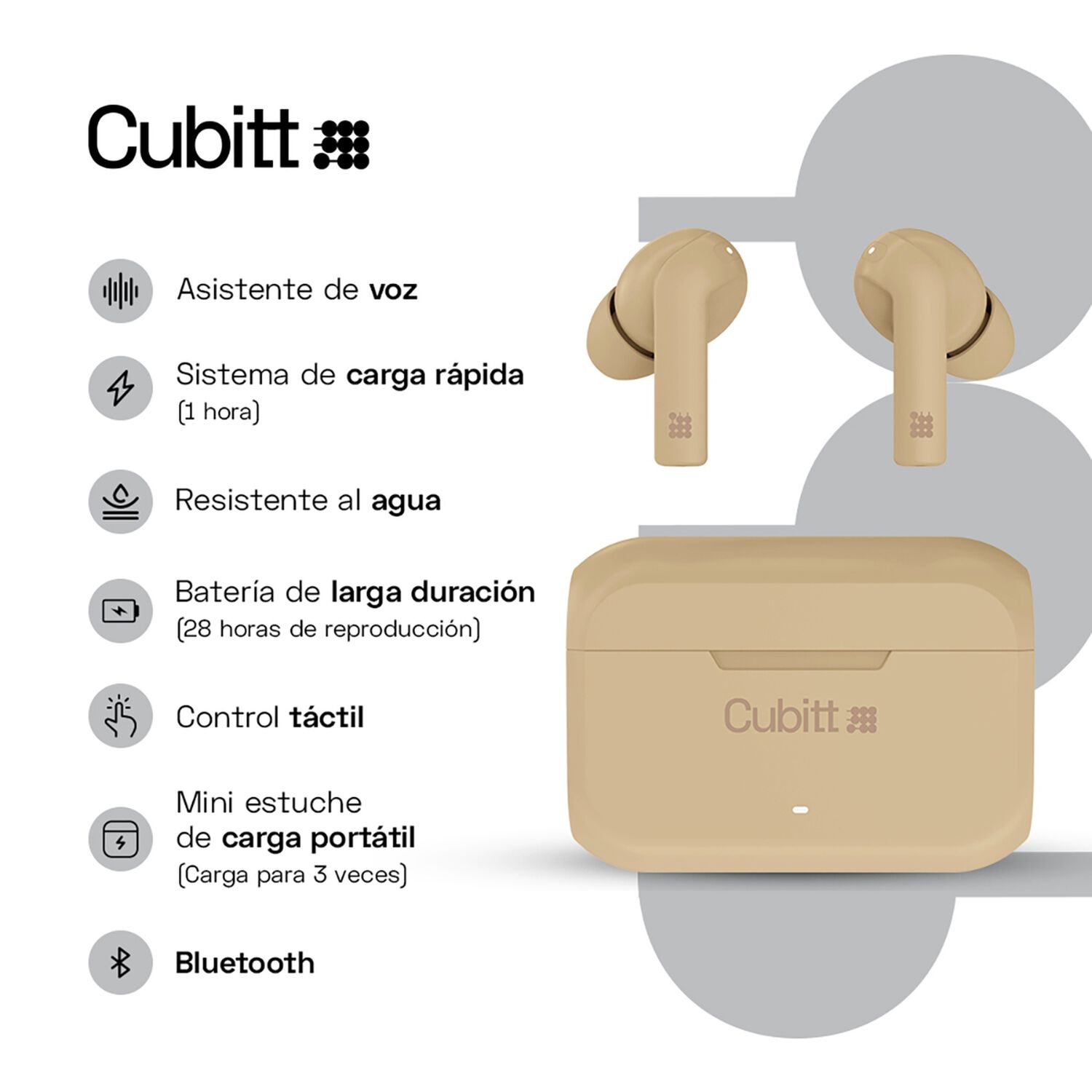 Aud&iacute;fonos Cubitt Cteg2-9 Unisex Beige image number 3.0