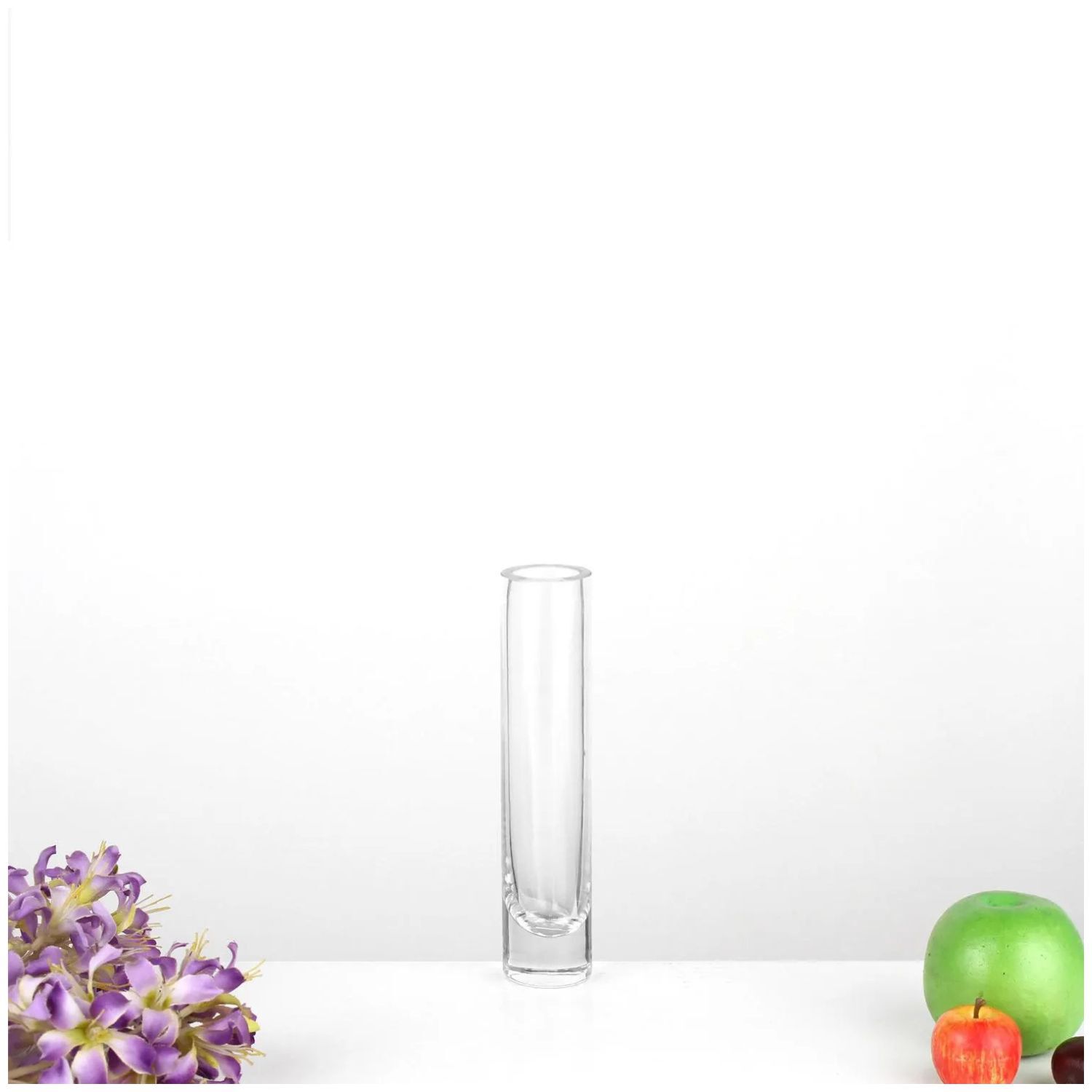 Florero Tubo Uniflor 20cm Vidrio Transparente Allegra image number 2.0