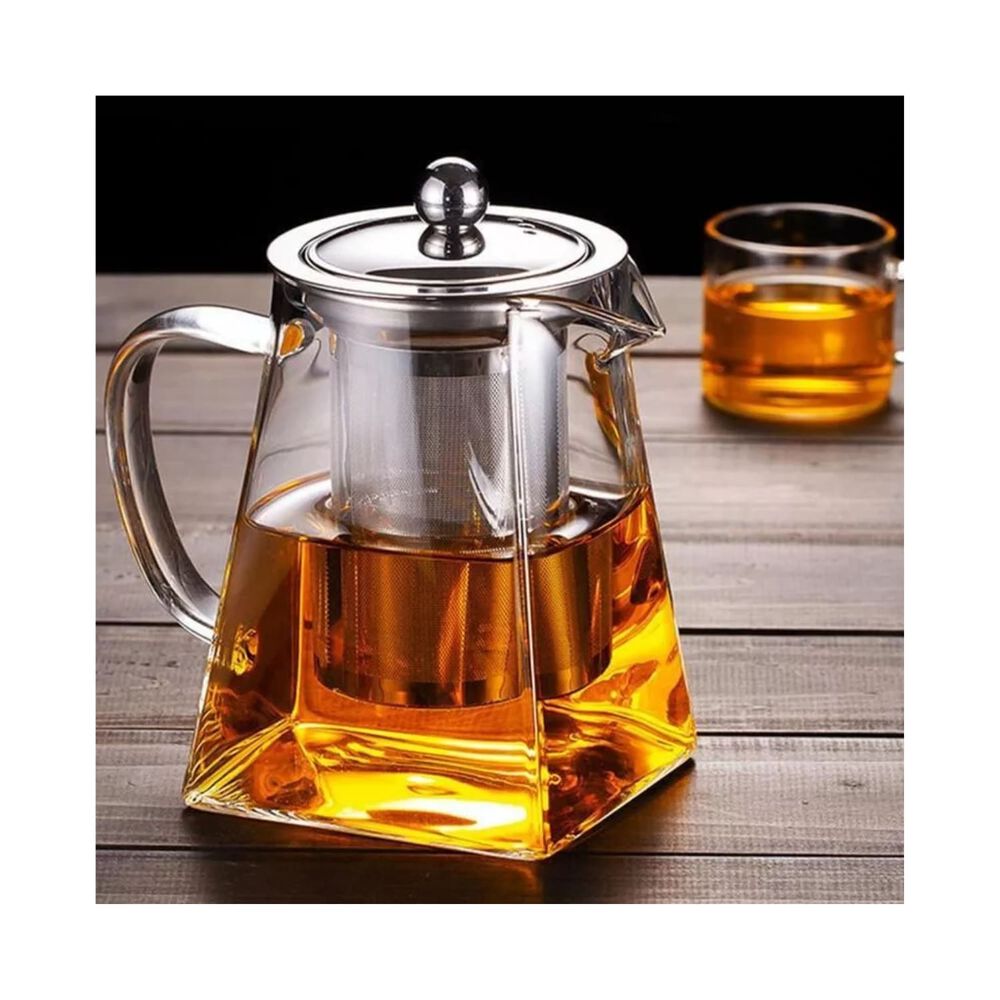 Tetera Infusora De Te Vidrio Cuadrado Piramide 550ml Infusiones image number 3.0
