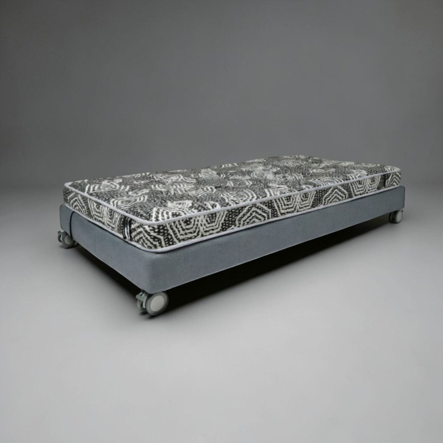 Cama 1.5 Plaza Box 13 Cm L180 Cm+ Colchon Modelo Ideal - Rueda Pyton (gris) image number 1.0