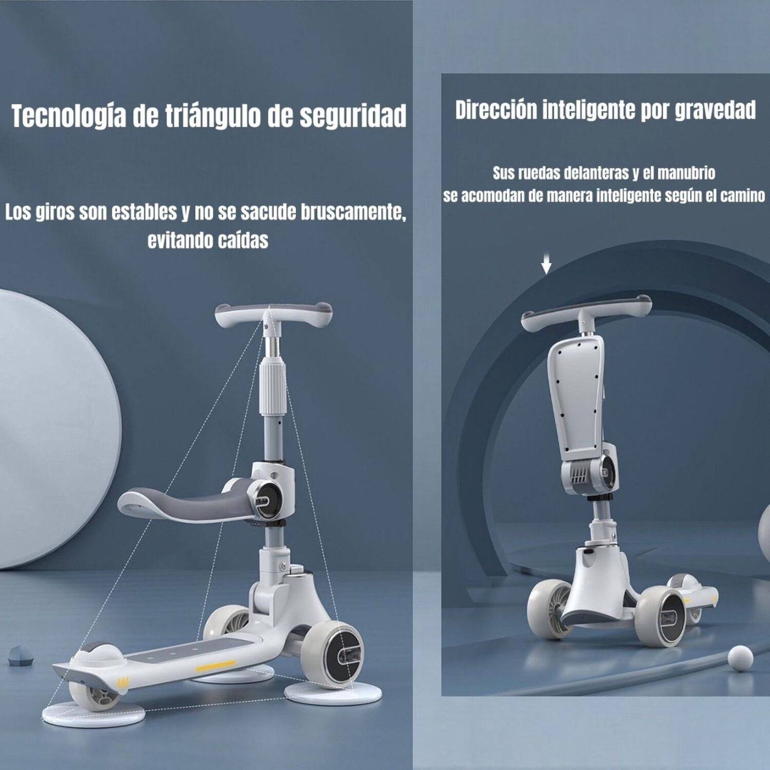 Scooter 3 Ruedas 2 En 1 &Uacute;ltra Resistente Lubabycas Rosado image number 2.0