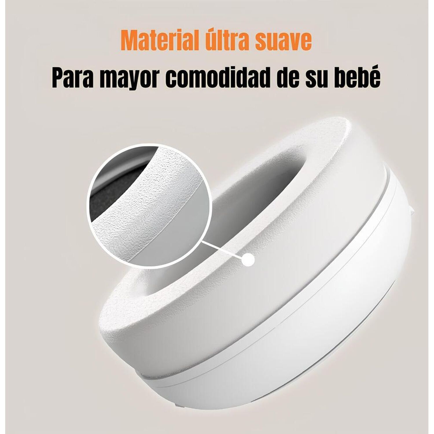 Orejeras Antiruido Auriculares 2 En 1 Blanca Lubabycas image number 3.0
