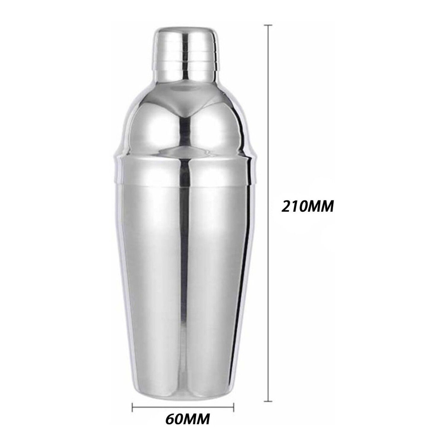 Coctelera Mezclador Acero Inoxidable 550ml Plateada image number 1.0