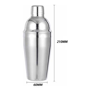 Coctelera Mezclador Acero Inoxidable 550ml Plateada