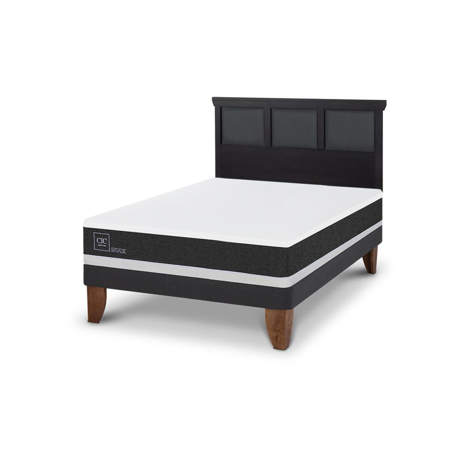 Cama Europea Cic Ortopedic / 2 Plazas / Base Normal + Respaldo image number 4.0