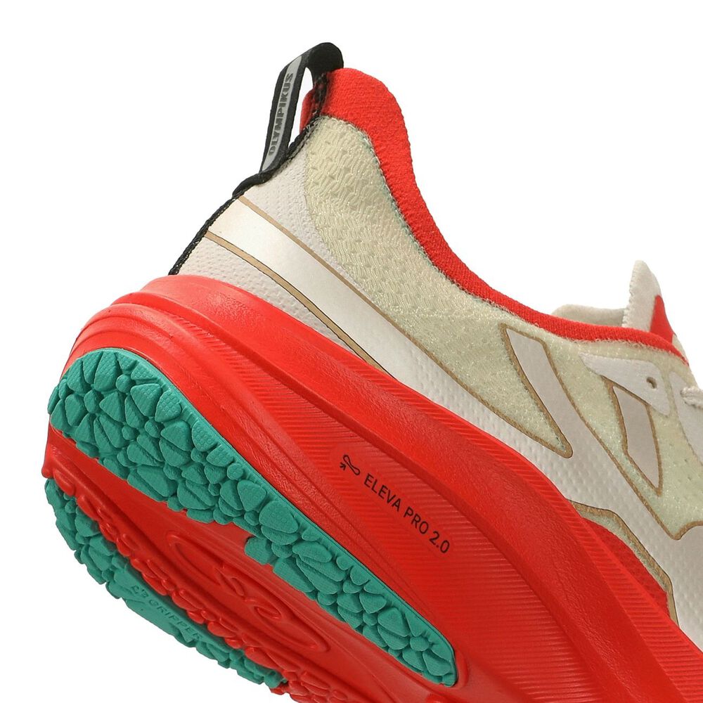 Zapatilla Running Mujer Corre 4 Celeste/rojo/arena image number 6.0