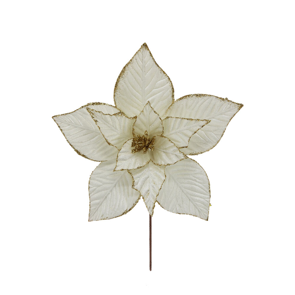 Adorno De Navidad Casaideal Flor Blanca image number 0.0