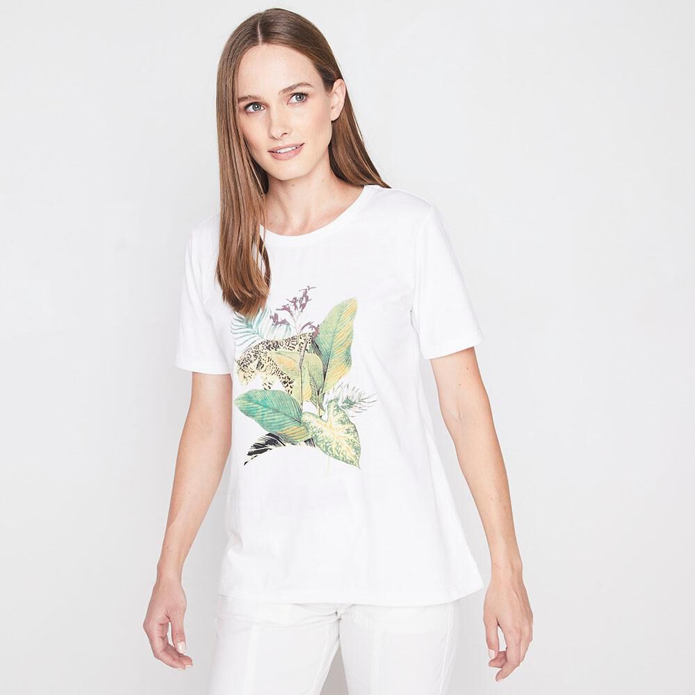 Polera Print Tropical Mujer Geeps - Precio Hites【2022】