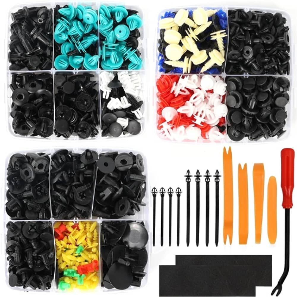 Kit 725 Piezas Clip Broche Retenci&oacute;n Auto Fijaci&oacute;n Tapabarro image number 1.0