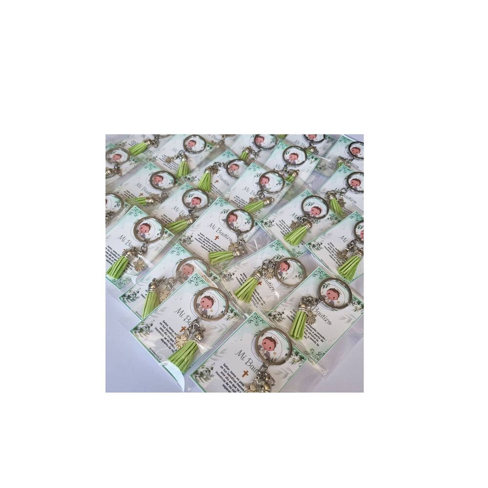 Encintados Recuerdos Bautizo 12 Llaveros + Tarjetas Bautismo image number 2.0