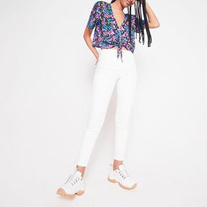 Jeans Tiro Alto Skinny Rolly Go