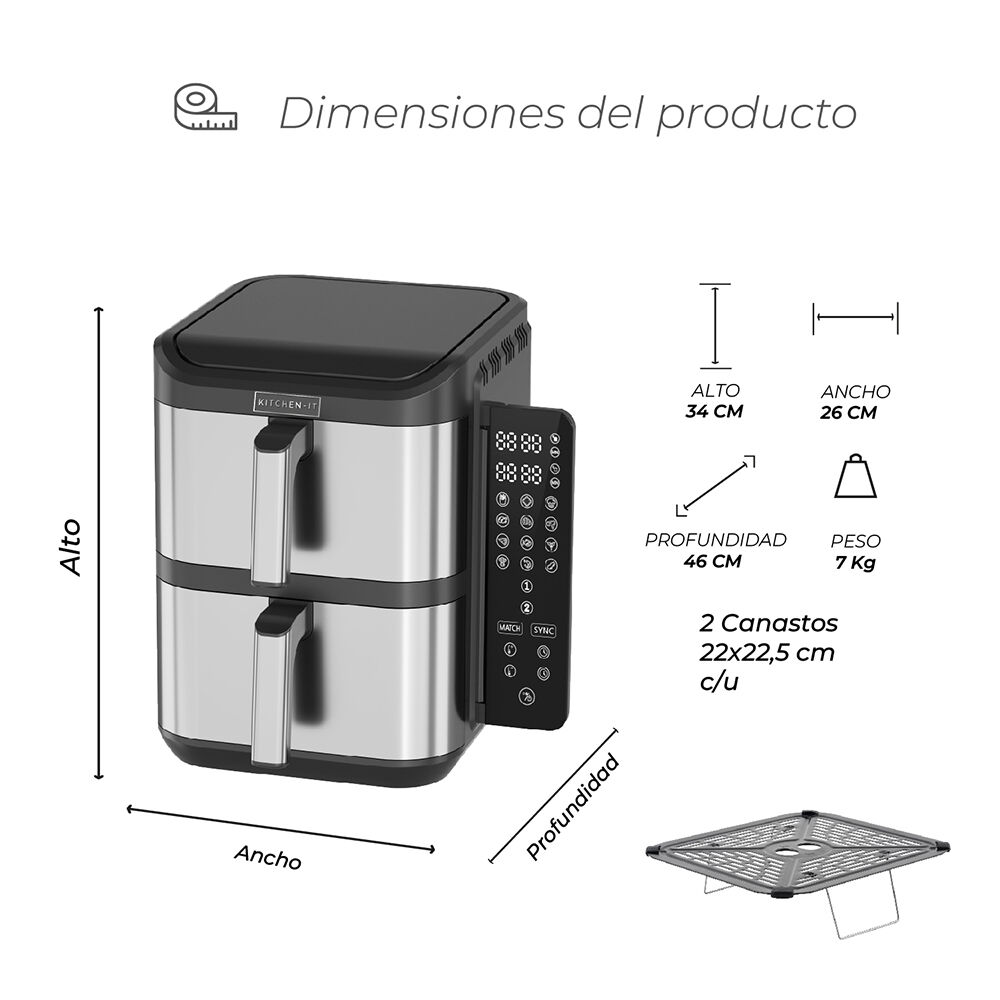 Freidora De Aire Dual Crisp Xl 10l image number 8.0