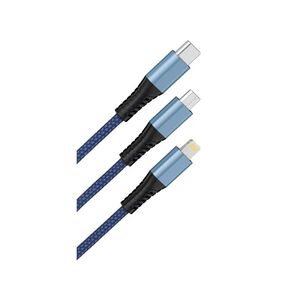 Cable 3 En 1 Compatible Con Iphone, Micro Y Tipo C Master-g