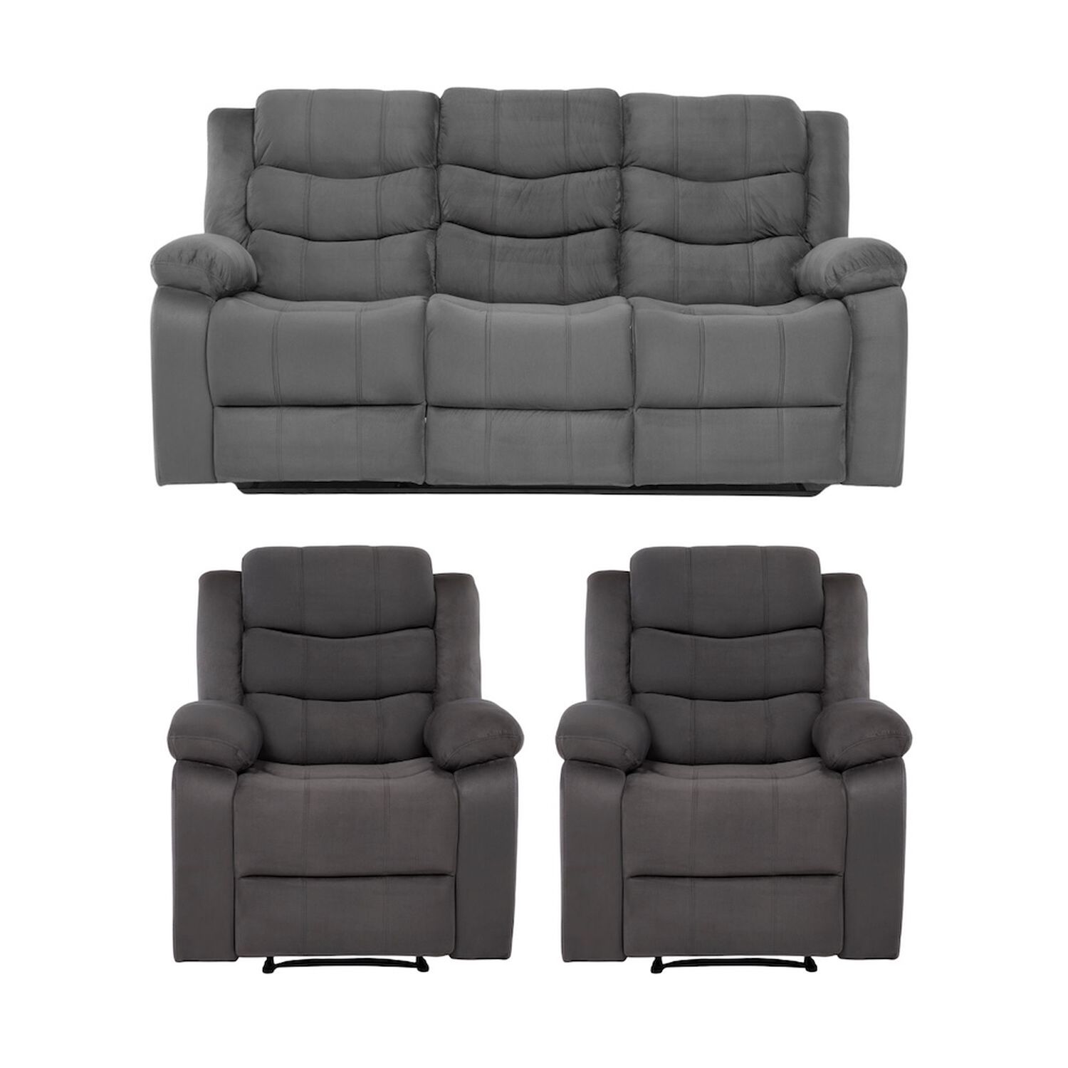 Living 3 Cuerpos Reclinable Norman + 2 Berger Norman image number 1.0
