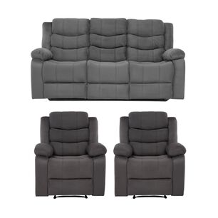 Living 3 Cuerpos Reclinable Norman + 2 Berger Norman