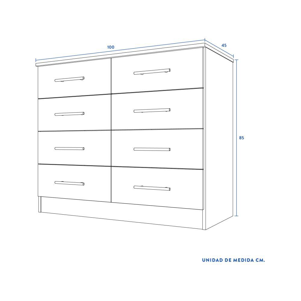 Comoda Cic Polux / 8 Cajones image number 4.0