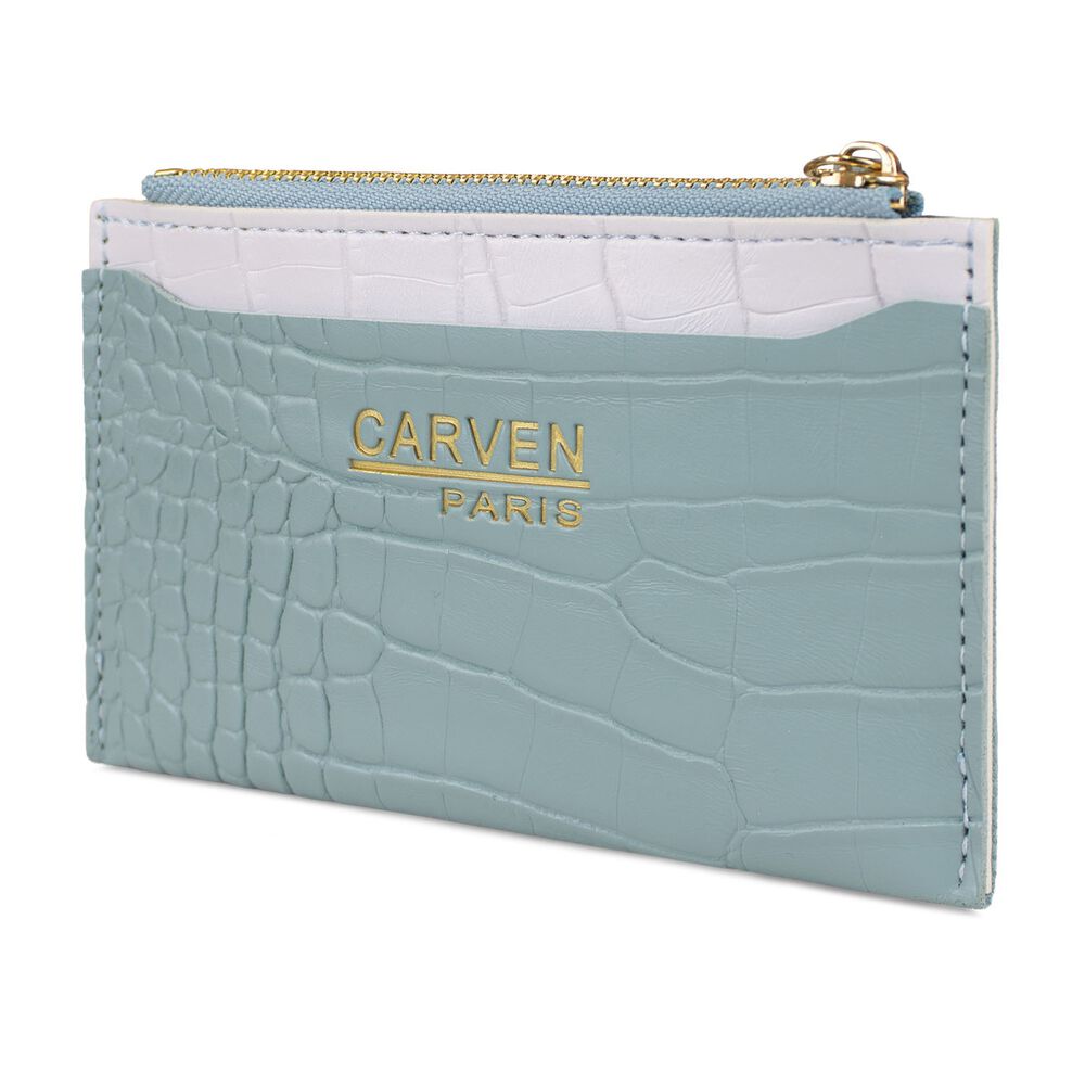 Billetera Tarjetero Mujer Con Monedero Zoe Celeste Carven image number 2.0