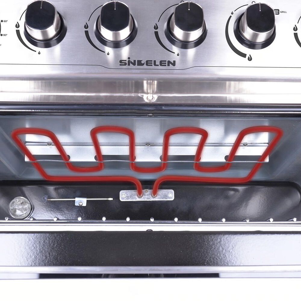 Cocina 5 Quemadores Doble Horno Gas Licuado Sindelen Ch-770dhin image number 3.0