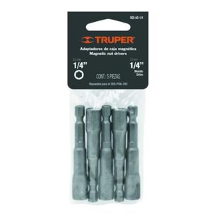 Juego De Adaptadores 1/4 Punta Magnetica 5 Piezas Truper