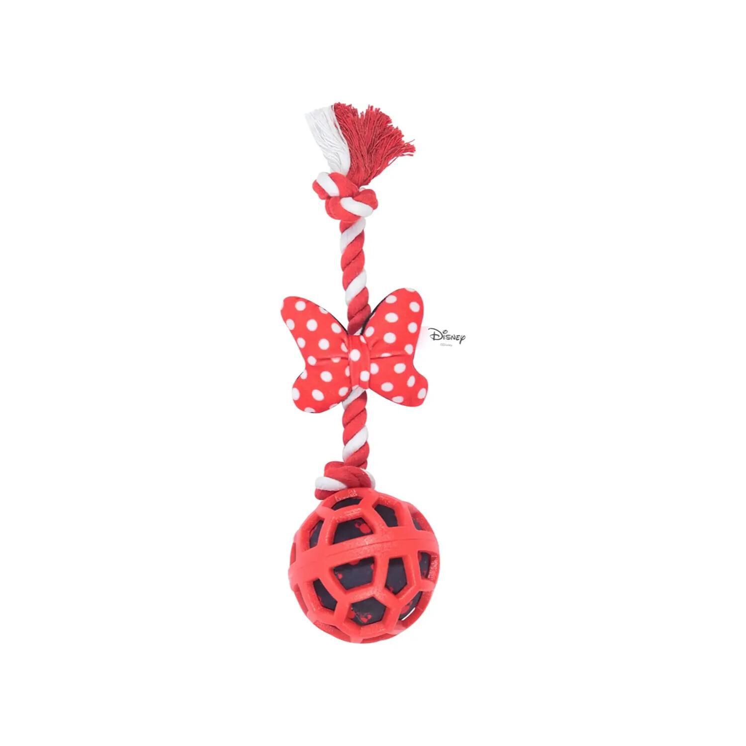Pelota Con Cuerda Para Moder Y Jugar Roja Para Perros Mascotas image number 0.0