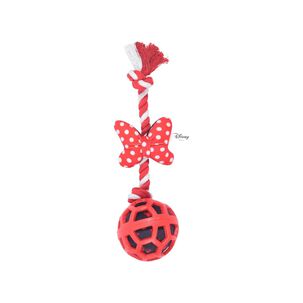 Pelota Con Cuerda Para Moder Y Jugar Roja Para Perros Mascotas