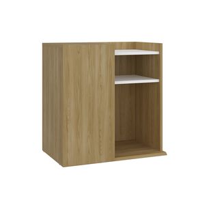 Velador Con 1 Puerta Fm 65x65x40 Cm Caf&eacute; Claro