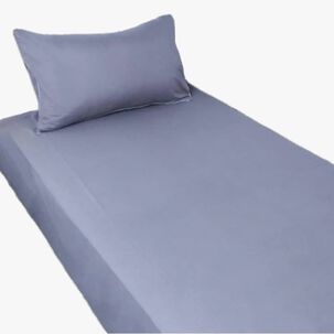 Juego De S&aacute;banas 144 Hilos 1 Plaza - Gris