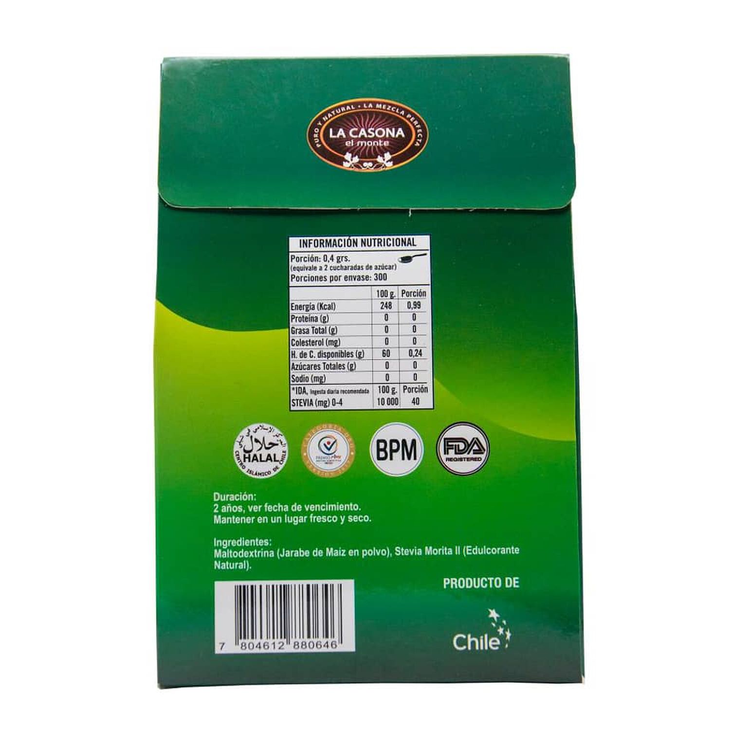 Stevia En Polvo Uso Masivo Y Reposter&iacute;a - 120 G. image number 1.0