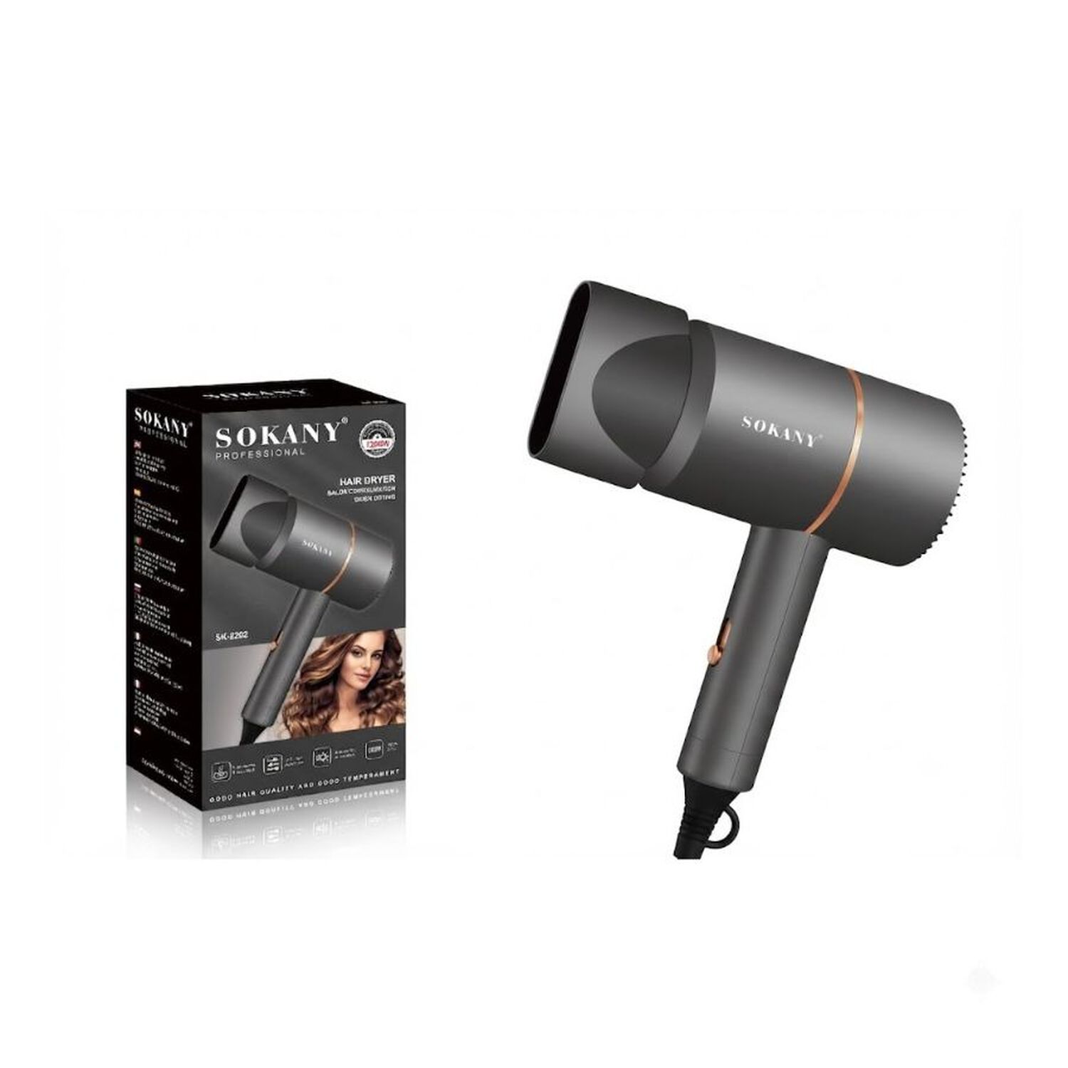 Secador Pelo Profesional Sokany Secado R&aacute;pido 1200w image number 0.0