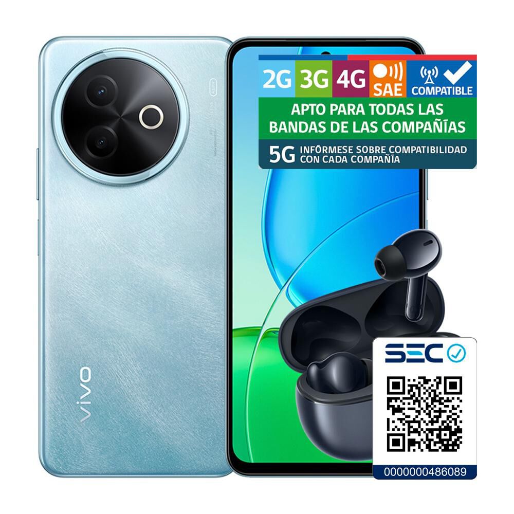 Smartphone Vivo Y39 / 5G / 256 GG / Azul / Liberado  + Buds image number 12.0