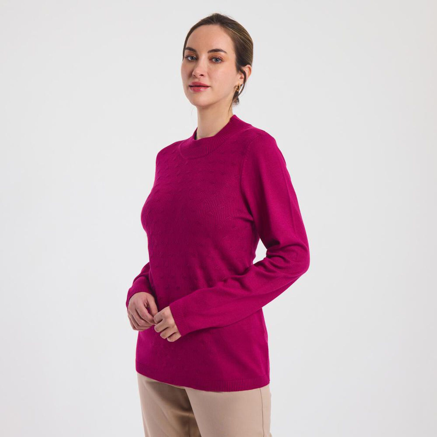 Sweater Dise&ntilde;o Fantasia Delantero Manga Larga Mujer Lesage image number 2.0