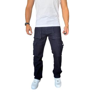 Jeans Cargo Elasticado Straight Fit Recto