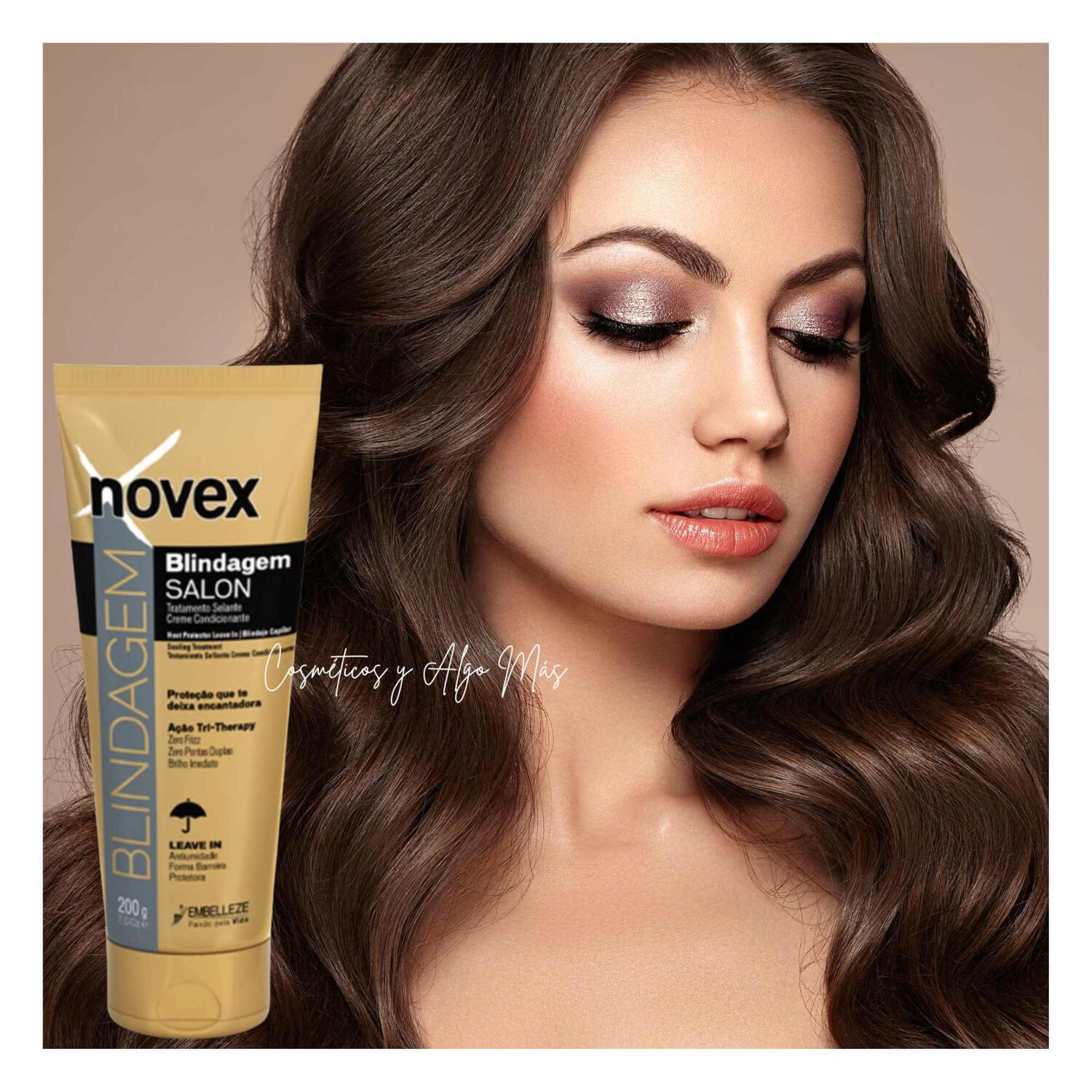 Protector T&eacute;rmico Leave In Efecto Acondicionante Blindagem 200gr Novex image number 1.0