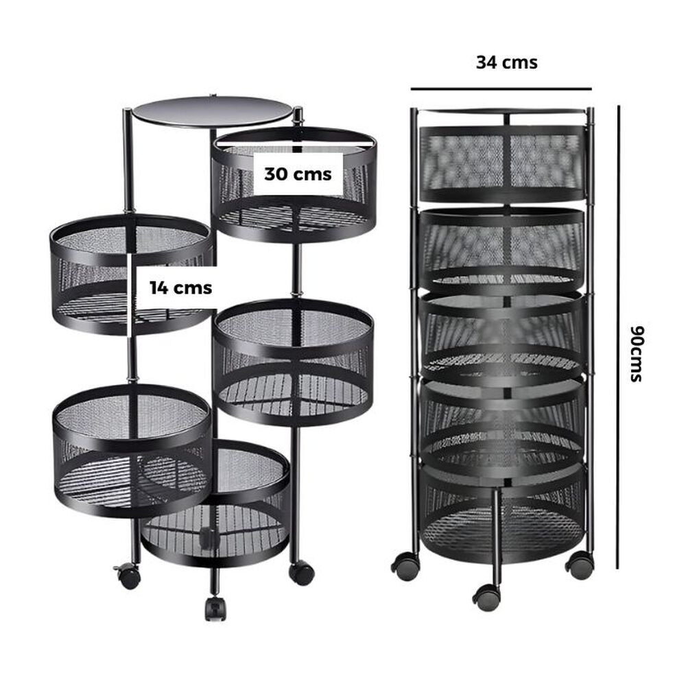 Carrito Organizador Multiusos 5 Niveles 360&ordm; Para Cocina image number 1.0