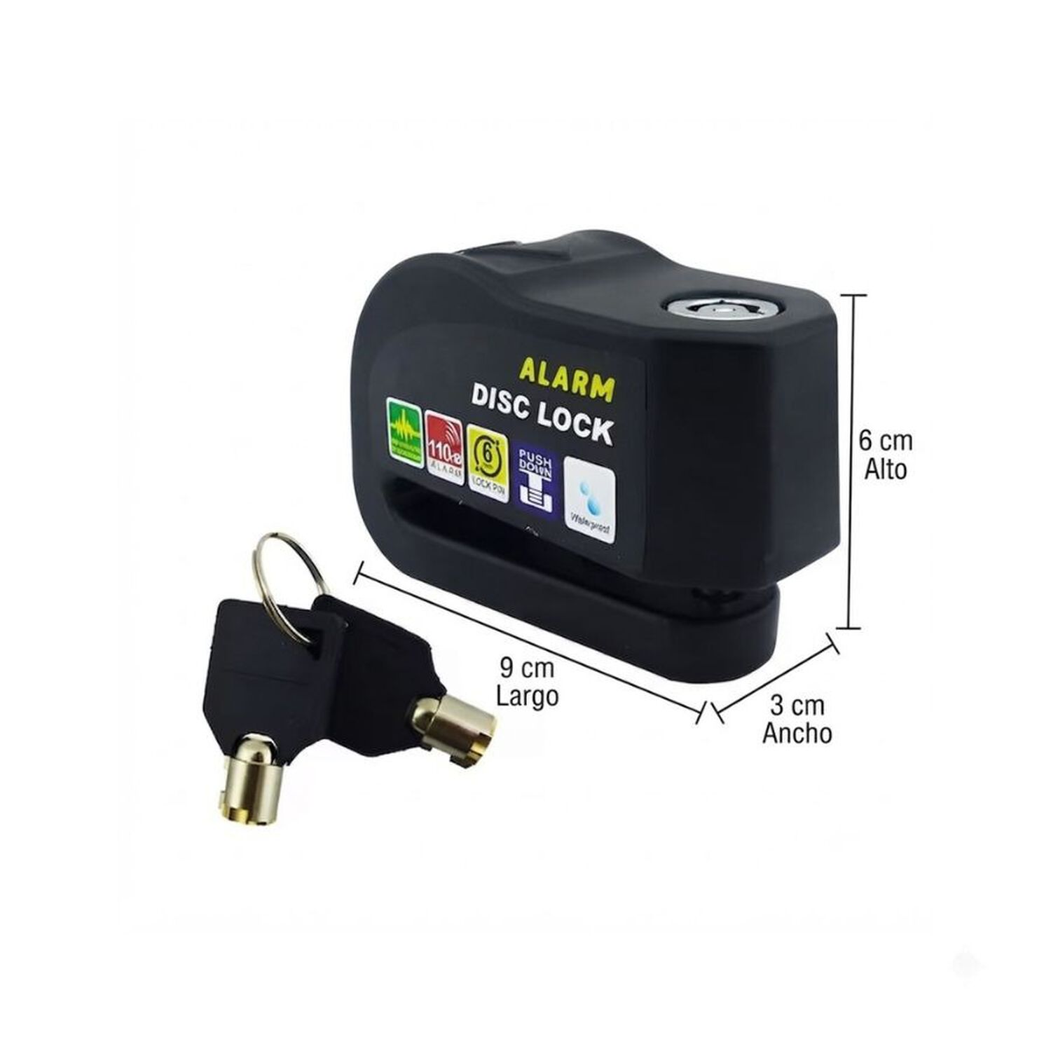 Candado Alarma Traba Disco Para Motocicleta image number 4.0