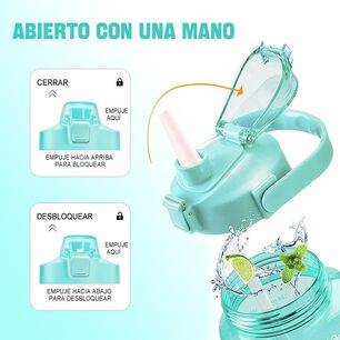 Botellas De Agua Motivacionales 2l Y 900ml Turquesa Naranja