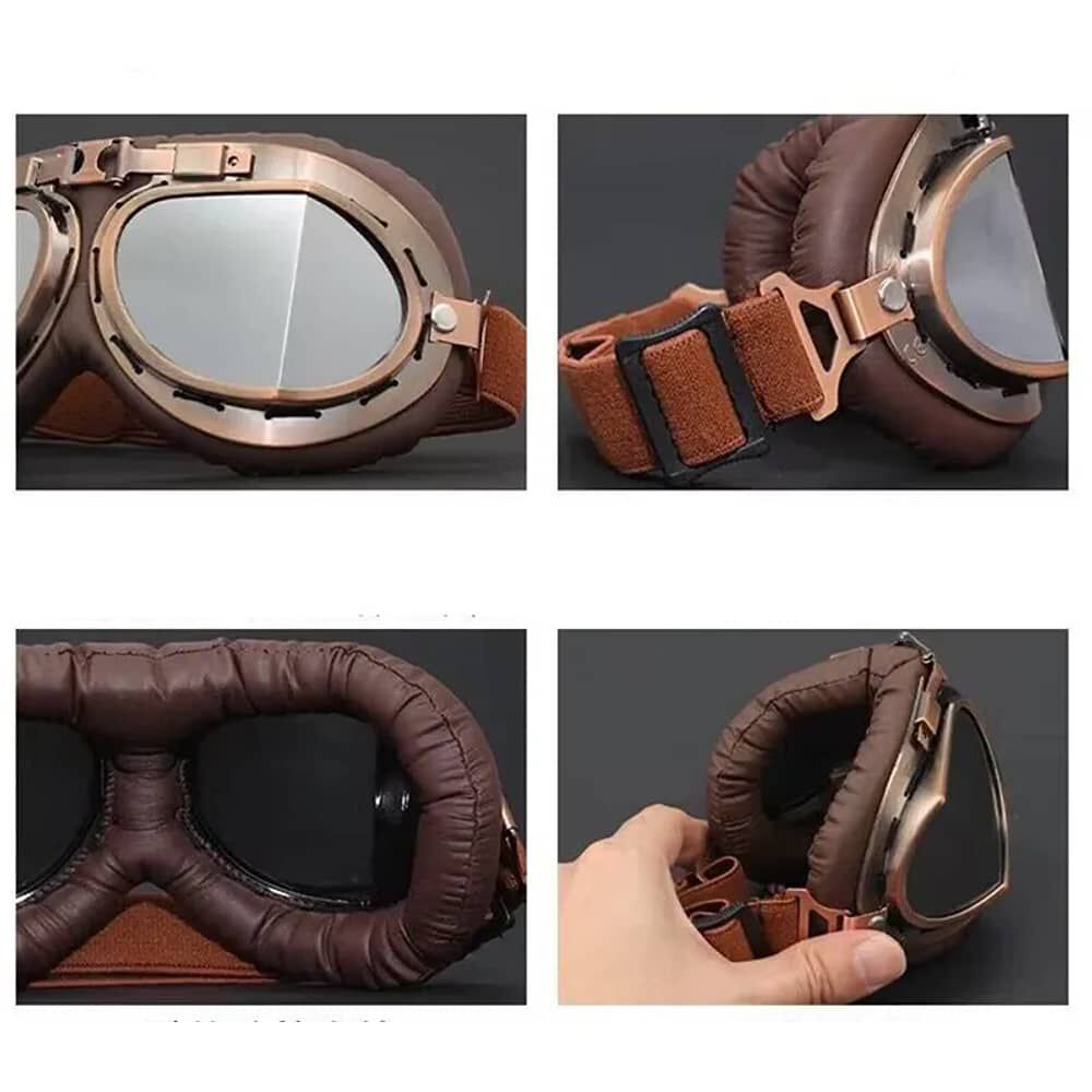 Cosplay Gafas De Moto Vintage Piloto Steampunk image number 7.0