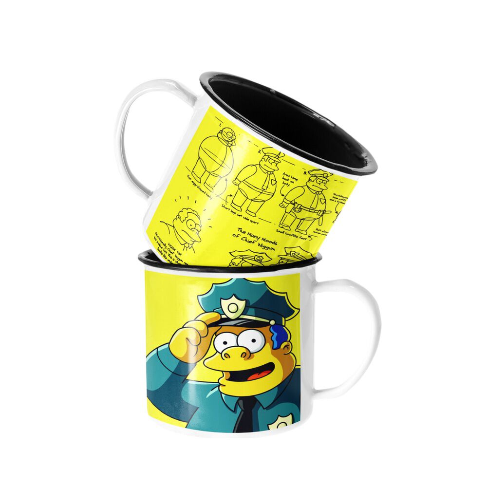 Taza Enlozada Lechera Jefe Gorgory Policia Los Simpson image number 0.0