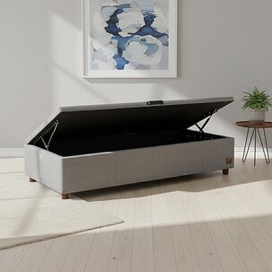 Base Cama Mons Ba&uacute;l 190 Gris / 1.5 Plazas / Base Normal