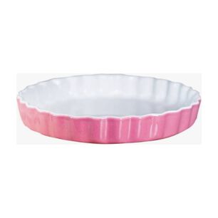Fuente Ceramica P/horno Redonda Rosada