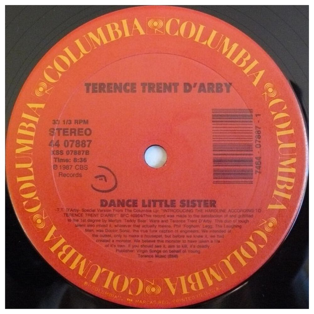 Terence Tren Dárby - Dance Little Sister | 12" Maxi Single Usado image number 3.0