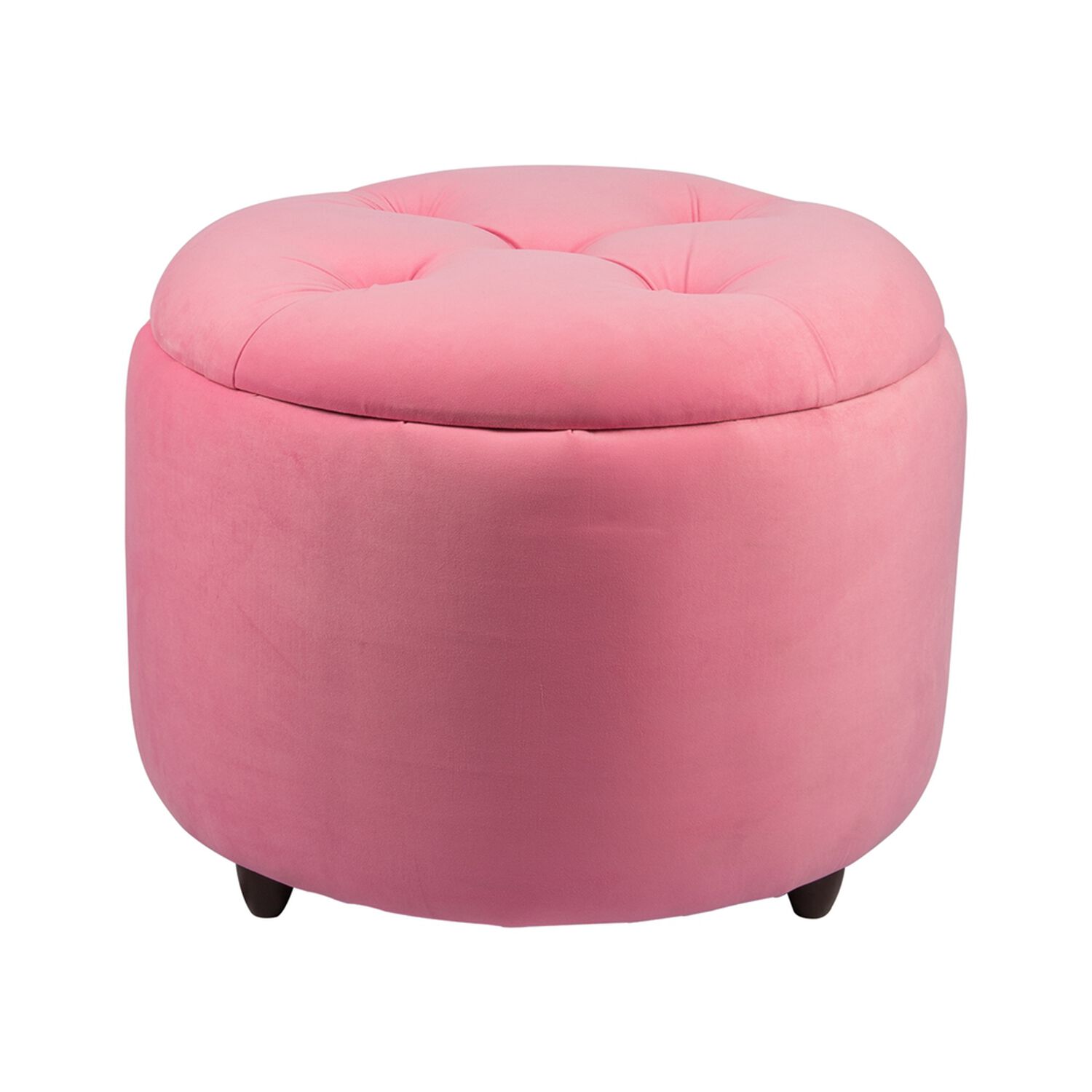 Pouf Ba&uacute;l Zoe Rosado Felpa 60x50x50 Cm M&aacute;xima Design image number 0.0