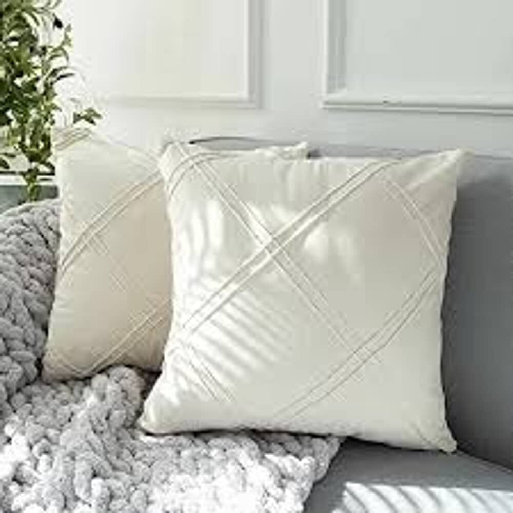 Set De 2 Cojines De Terciopelo Doble Pliegue image number 2.0