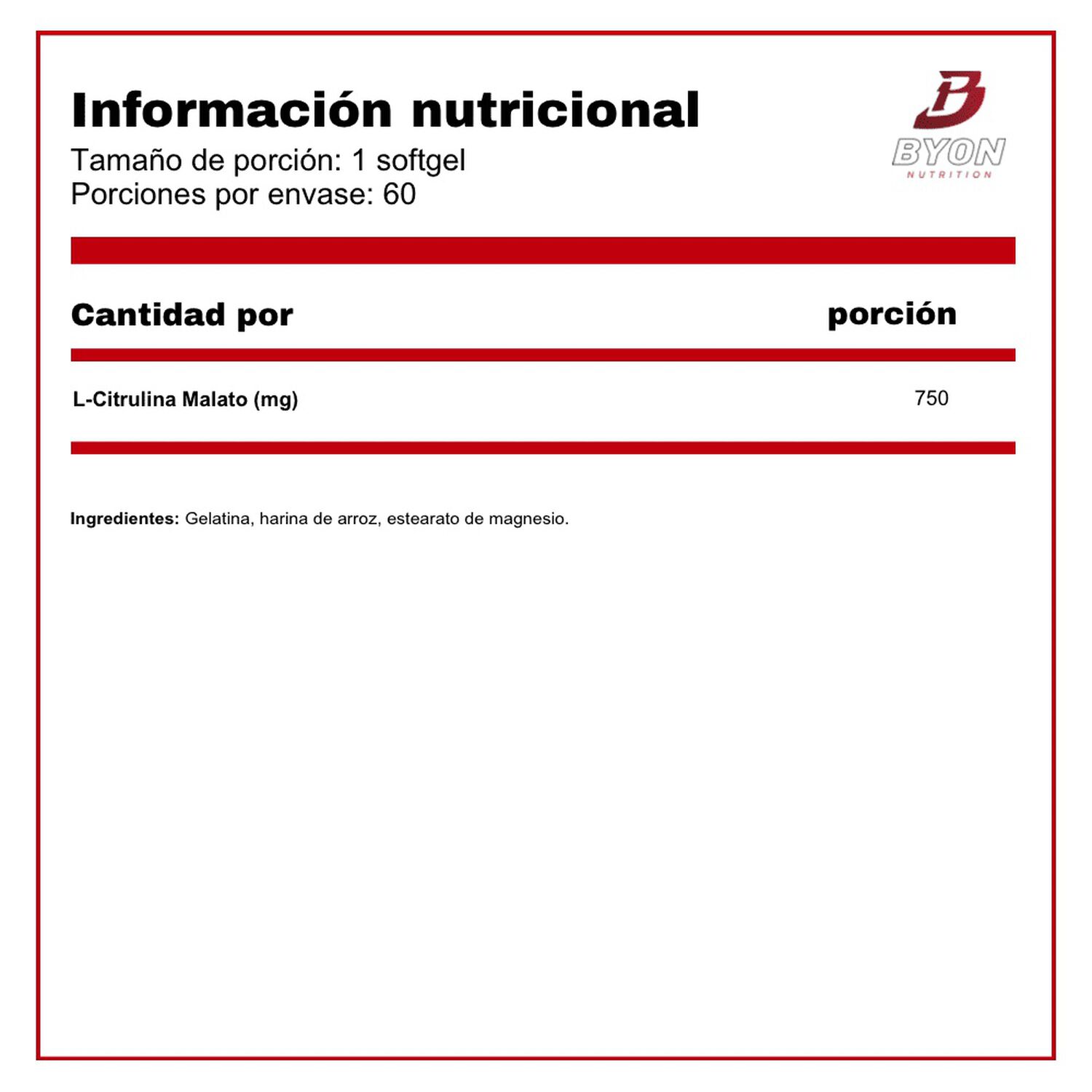 L-citrulina 750 Mg 60 C&aacute;psulas image number 1.0
