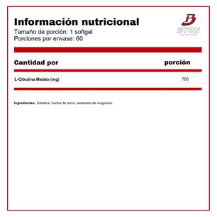 L-citrulina 750 Mg 60 C&aacute;psulas